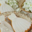 Wedding dress cookies, Wedding favours London