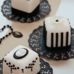 Black and white mini cakes, mini cakes London
